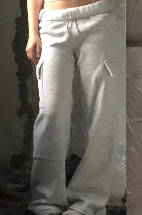 SINSAY WIDE LEG CARGO SWEATPANT